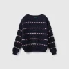Sweater with heart inlay