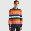 Sweater with multicolor stripes
