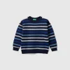 Sweater with multicolored stripes