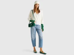 Sweater with opening at back