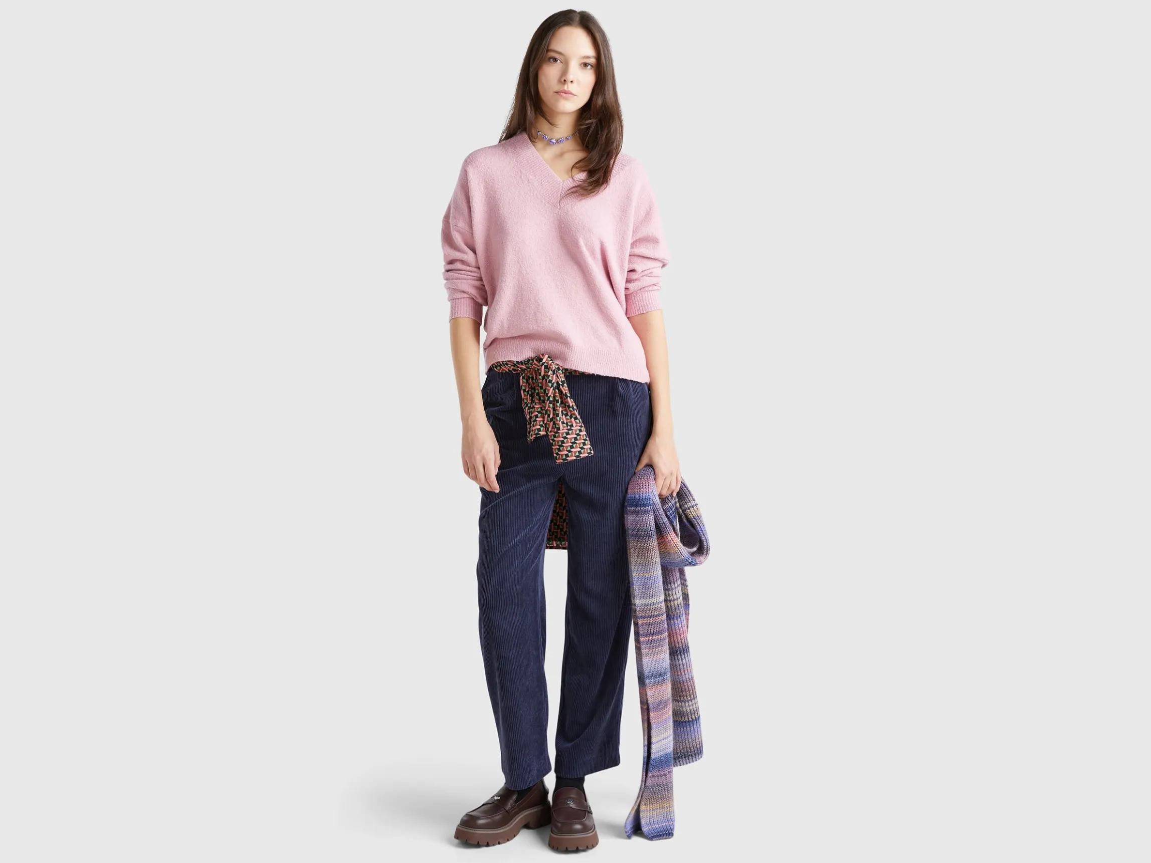 Sweater with V-neck