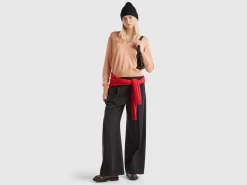 Sweater with V-neck and lurex