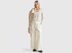 Sweater with V-neck and lurex