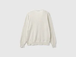 Sweater with V-neck and lurex