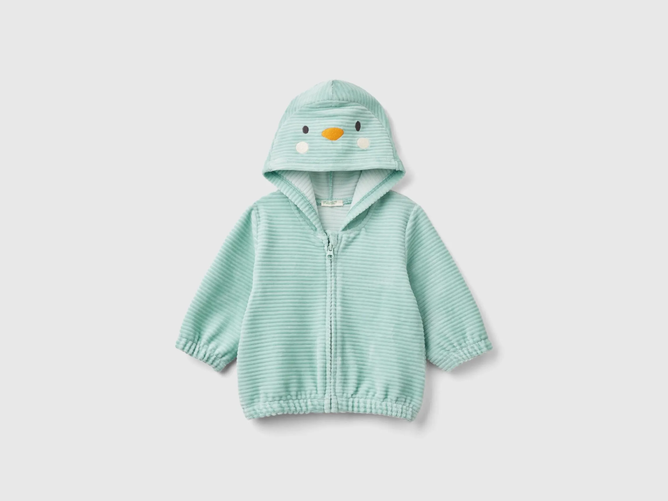 Sweatshirt in chenille with hood