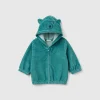 Sweatshirt in chenille with hood