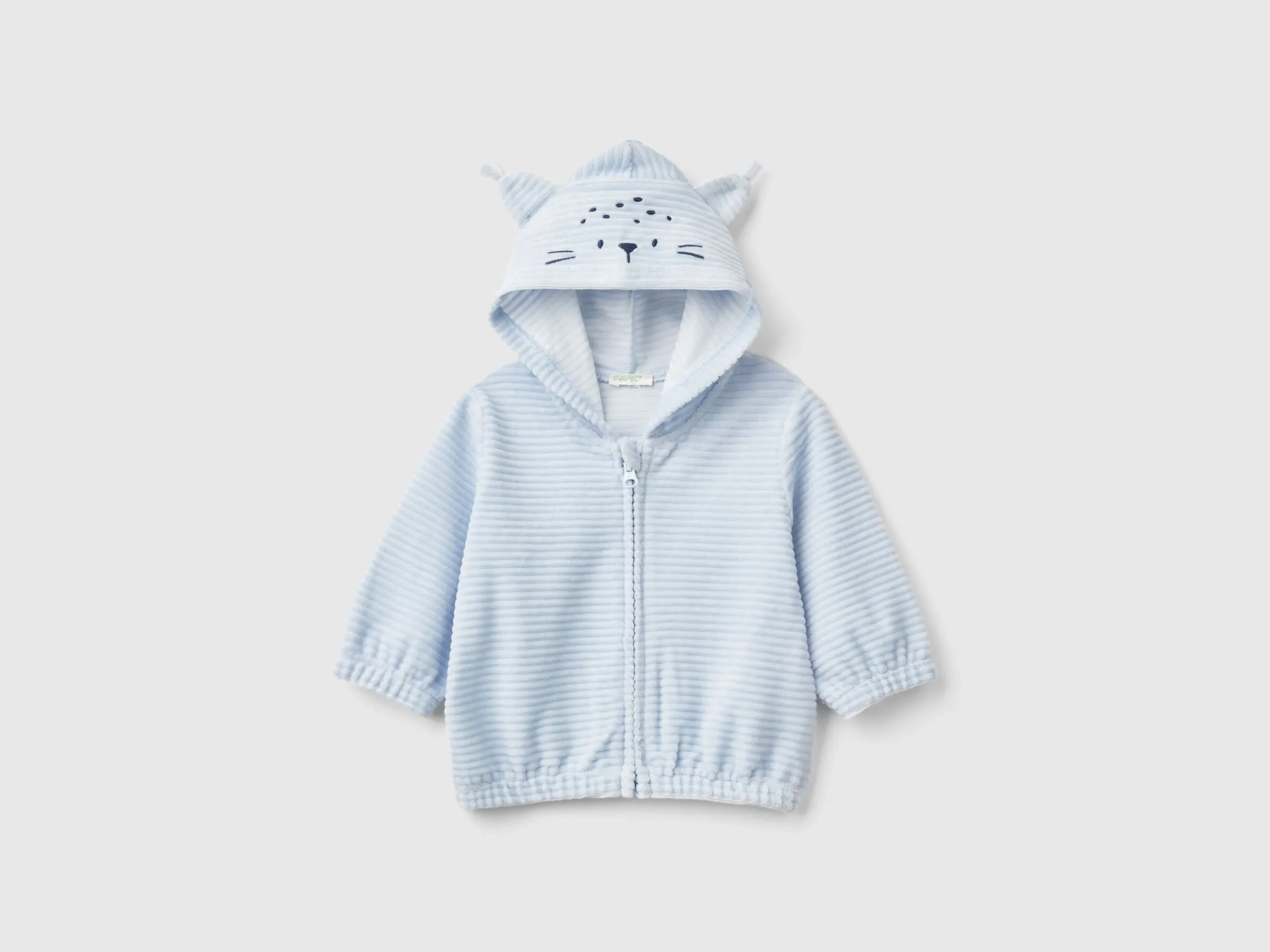 Sweatshirt in chenille with hood