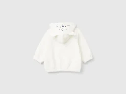 Sweatshirt in chenille with hood