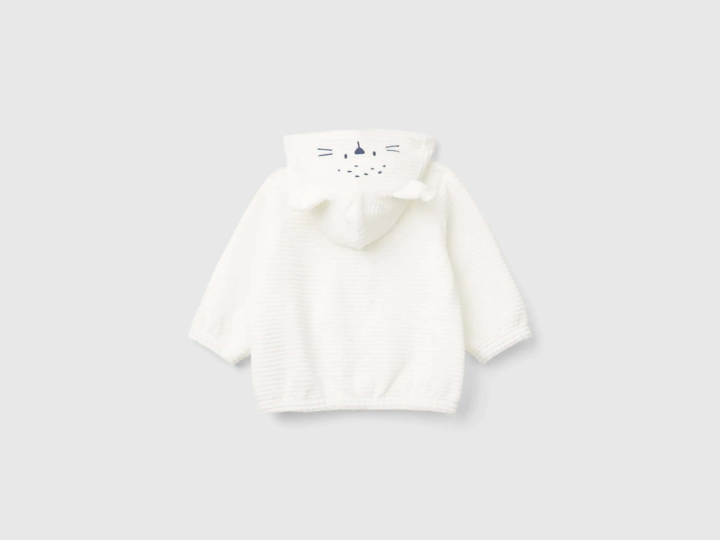 Sweatshirt in chenille with hood