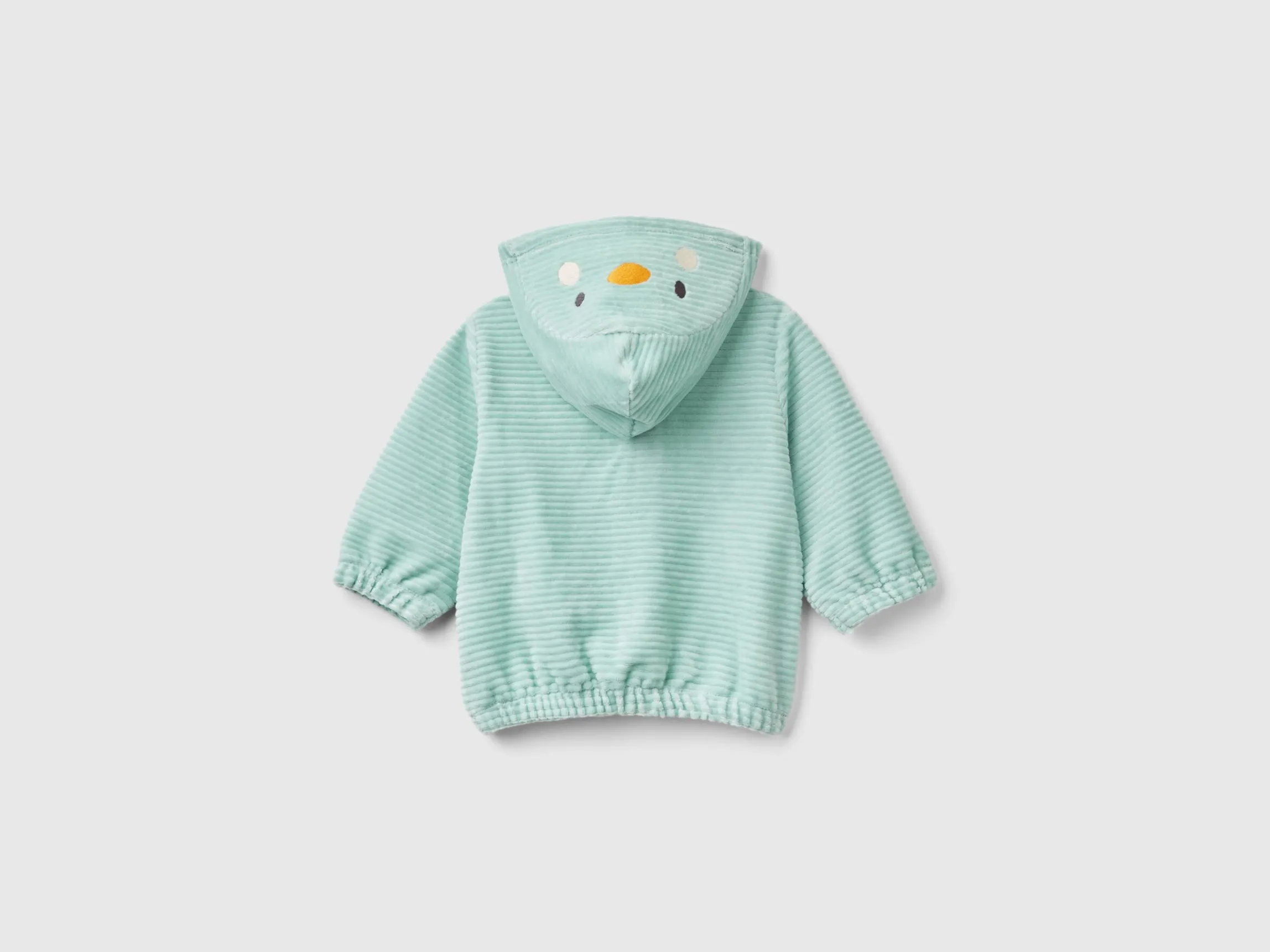 Sweatshirt in chenille with hood