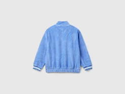 Sweatshirt in chenille with zip
