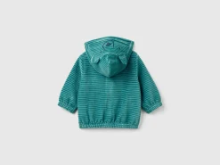 Sweatshirt in chenille with hood