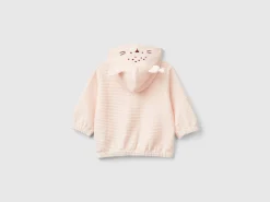 Sweatshirt in chenille with hood