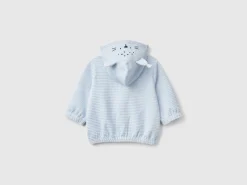 Sweatshirt in chenille with hood