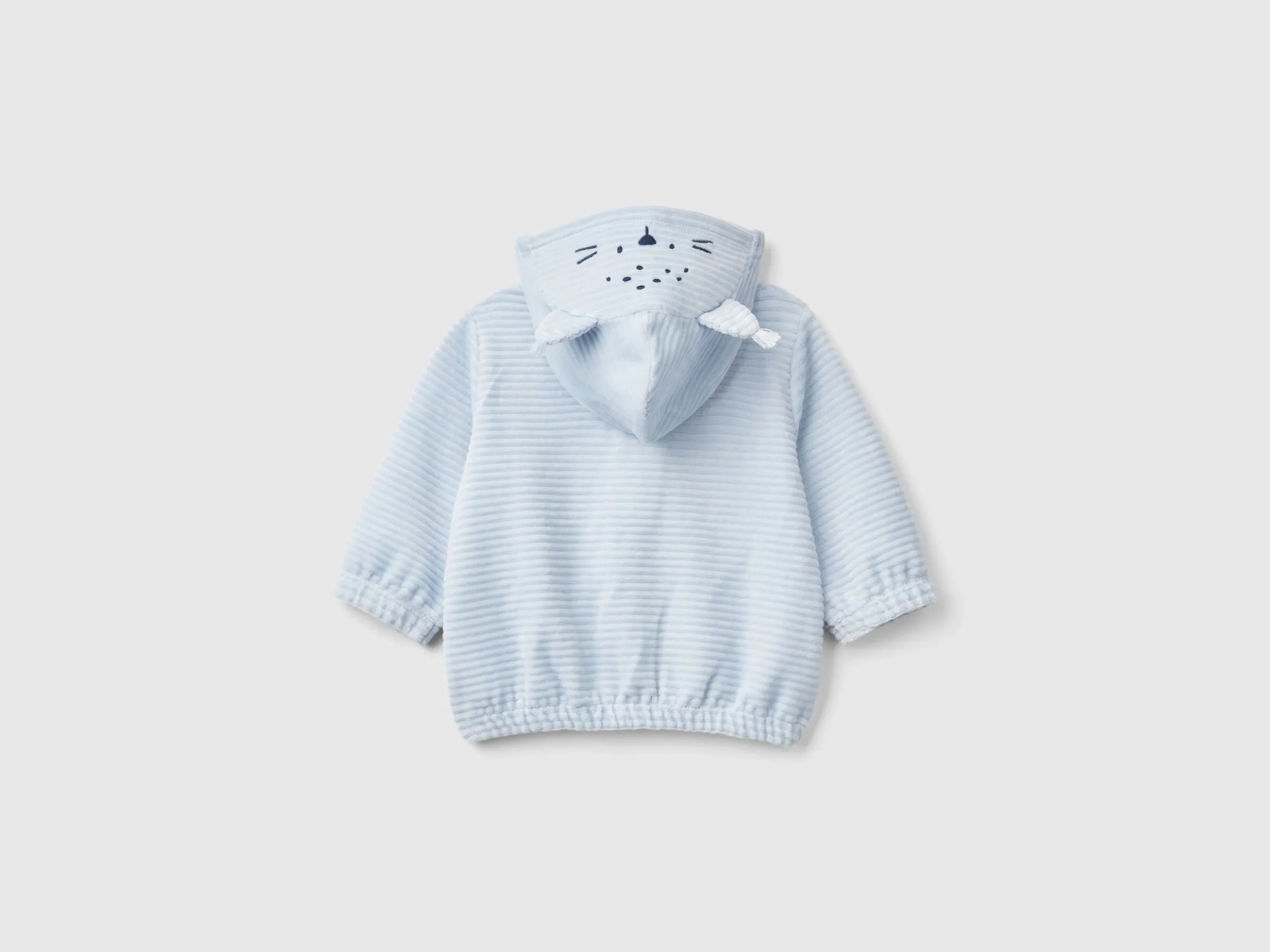Sweatshirt in chenille with hood