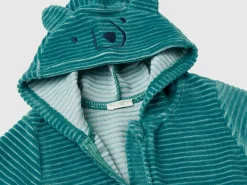 Sweatshirt in chenille with hood