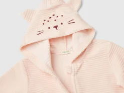 Sweatshirt in chenille with hood