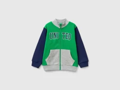 Sweatshirt in organic cotton with zip
