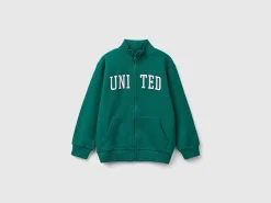 Sweatshirt in organic cotton with zip