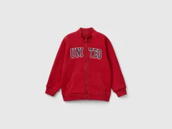 Sweatshirt in organic cotton with zip