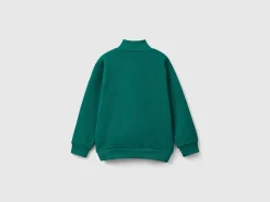 Sweatshirt in organic cotton with zip