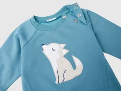 Sweatshirt with animal embroidery