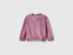 Sweatshirt with chenille bows