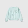 Sweatshirt with embroidery and applique