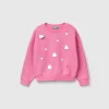 Sweatshirt with heart sequins
