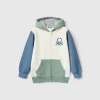 Sweatshirt with lined hood