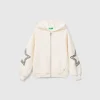 Sweatshirt with lurex embroidery