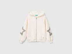 Sweatshirt with lurex embroidery