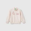 Sweatshirt with petal applique