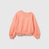 Sweatshirt with uneven neckline