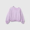 Sweatshirt with uneven neckline