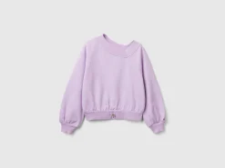 Sweatshirt with uneven neckline