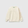 Sweatshirt with velvet effect print