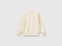 Sweatshirt with velvet effect print