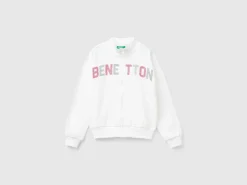 Sweatshirt with zip and collar