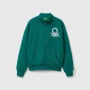 Sweatshirt with zip and collar