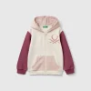 Sweatshirt with zip and sequins