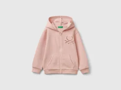 Sweatshirt with zip and sequins