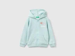 Sweatshirt with zip and sequins