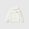 Sweatshirt with zip and sequins