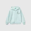 Sweatshirt with zip and sequins
