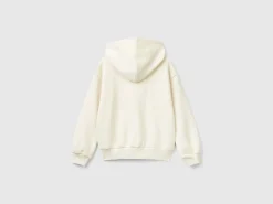 Sweatshirt with zip and sequins