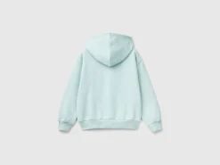 Sweatshirt with zip and sequins