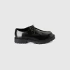 Synthetic patent leather moccasins