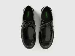 Synthetic patent leather moccasins