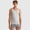 Tank top in organic stretch cotton